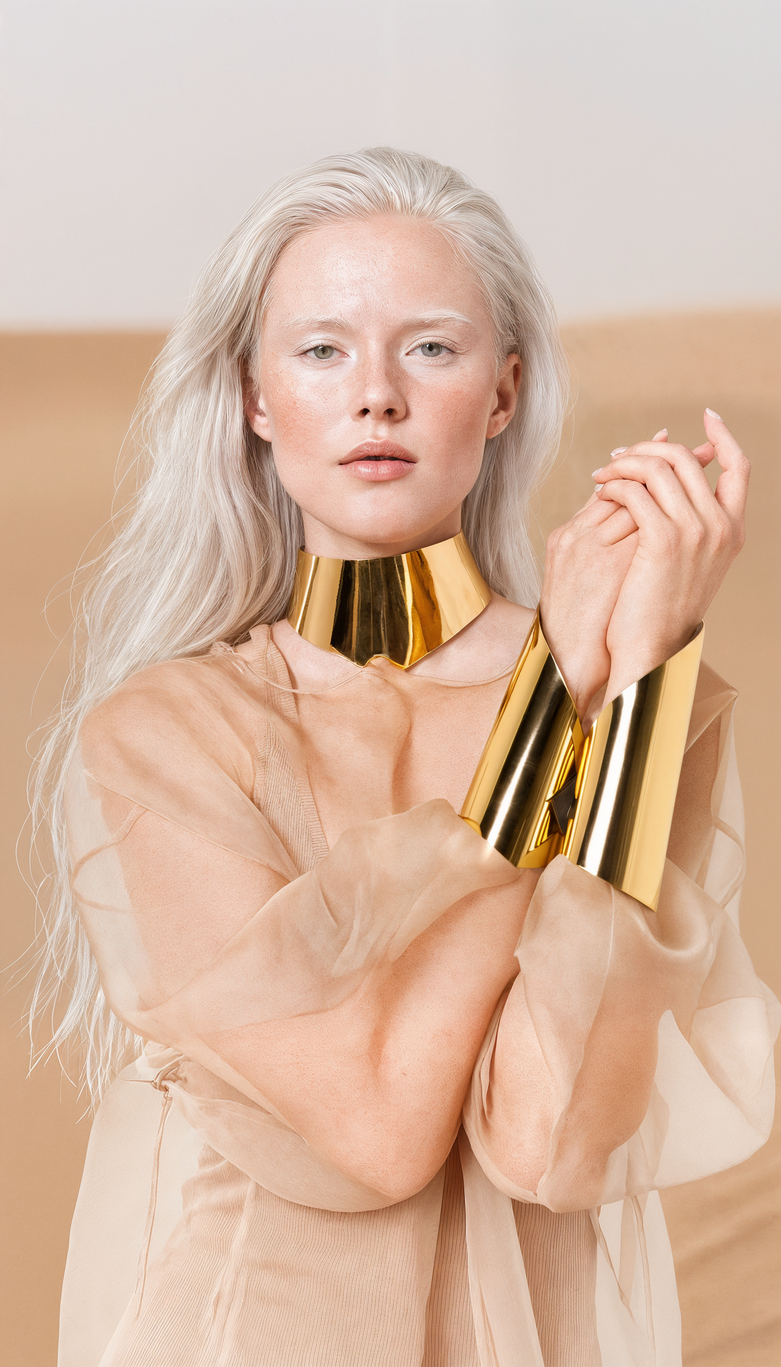 Bracelets en cuir miroir/OR
